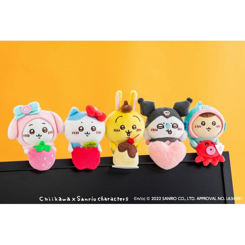 치이카와×산리오 캐릭터즈 데스크탑에서 지켜보는 걸고 인형 (쿠리만쥬・한교동)