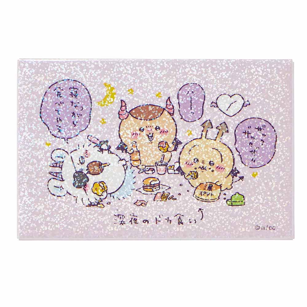 Chiikawa Angel & Demon Hologram Square Magnet (Late-night binge eating)