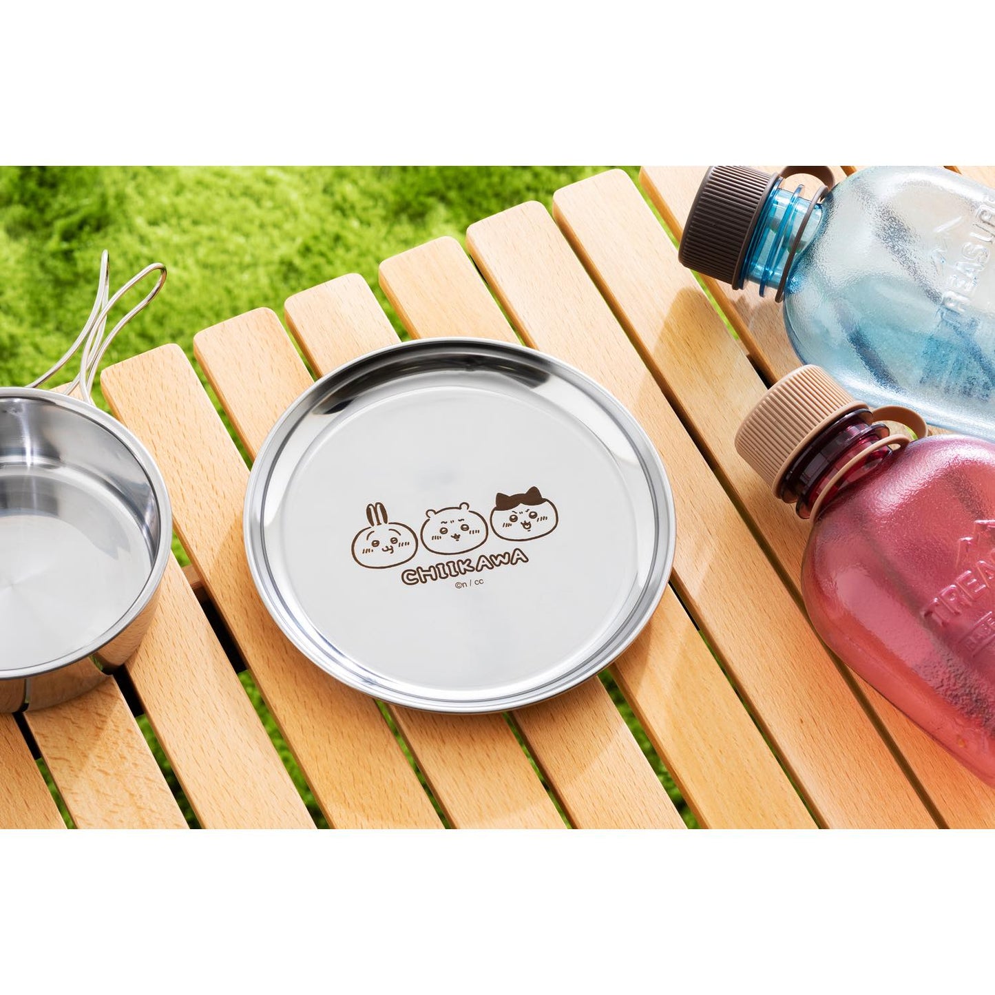 Chiikawa Go Camping! Stainless Plate (16 cm)