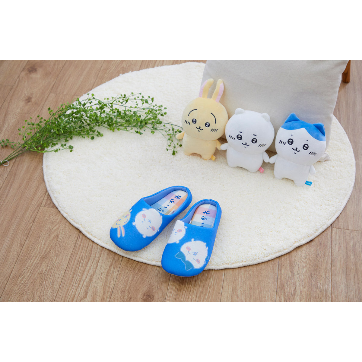 Chiikawa Checkered Room Shoes BL