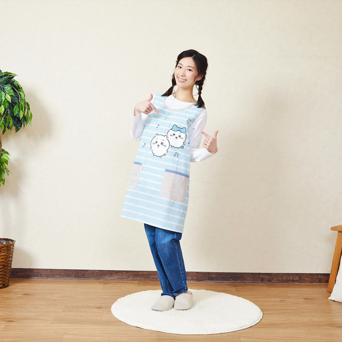 치이카와 스트라이프 앞치마