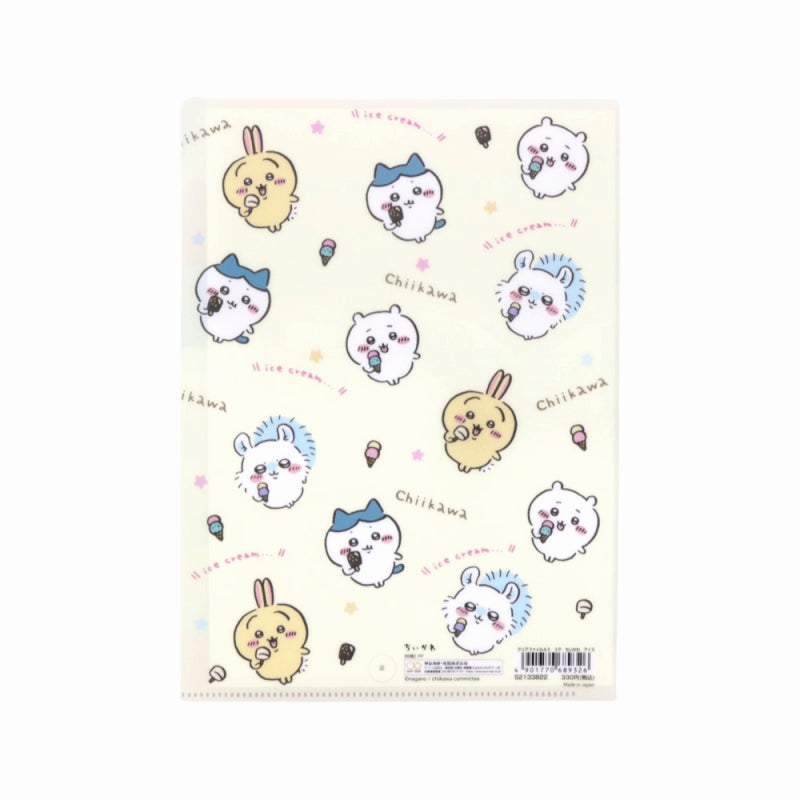 ちいかわ クリアファイルA5 3P(アイス)