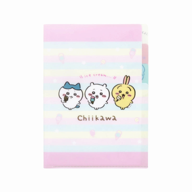 ちいかわ クリアファイルA5 3P(アイス)