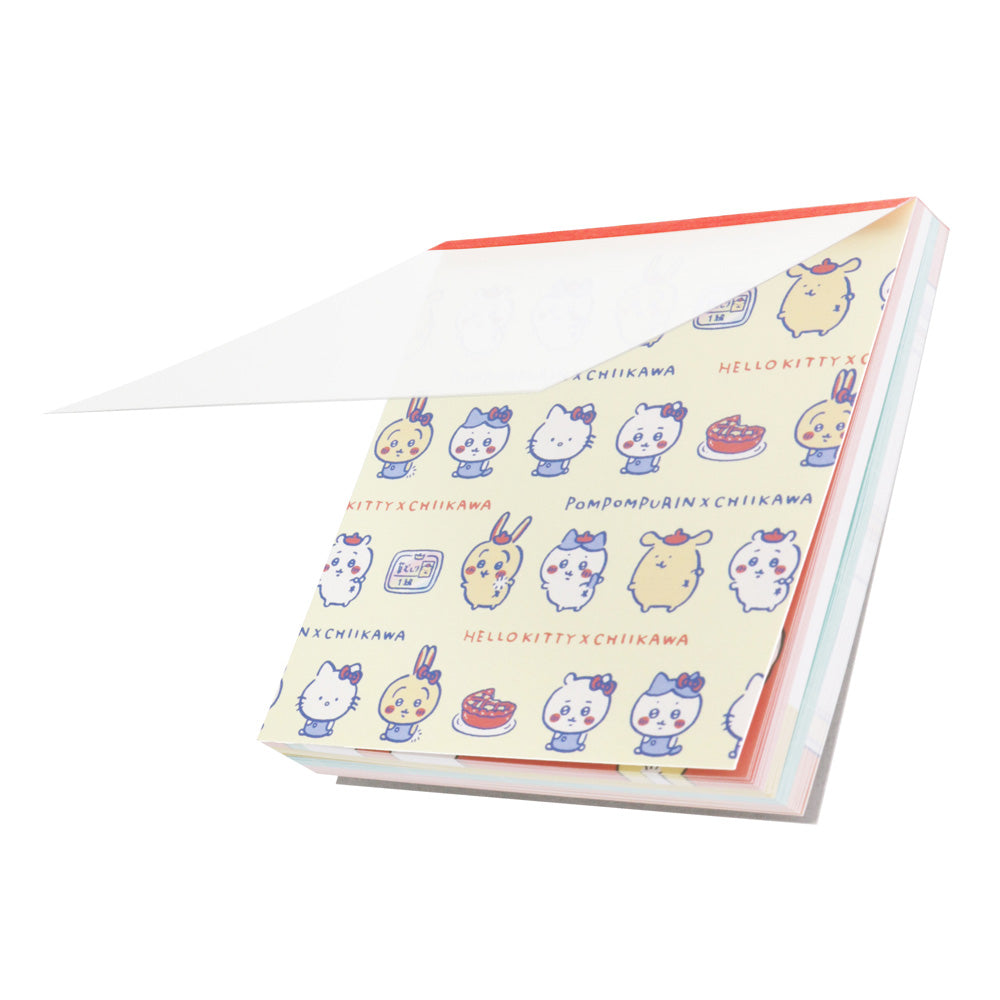 Chiikawa x Sanrio Characters Square Memo (Cream)