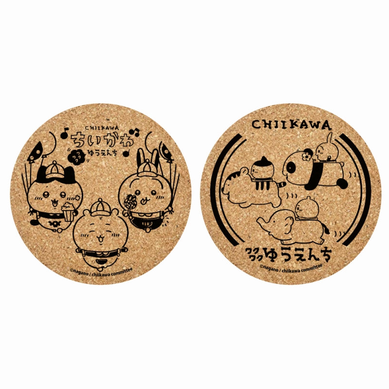 吉伊卡哇 期待遊樂園 軟木杯墊2枚組C