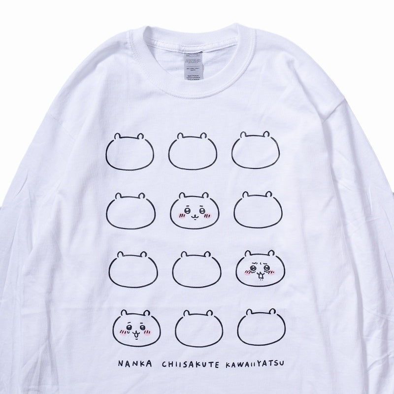 ちいかわ FACE L/S Tシャツ ホワイト