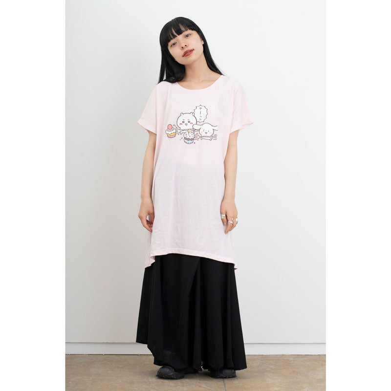 Chiikawa × Sanrio Characters Dolman One-Piece Chiikawa × Cinnamoroll Pink FREE