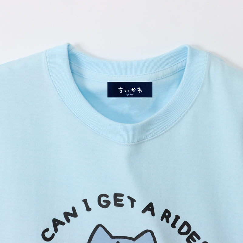 ちいかわらんど Tシャツ ハチワレ 乗れる? ライトブルー