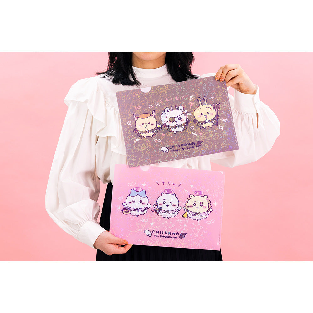 ちいかわ てんし♡あくま ホログラムA4クリアファイル(ハート)