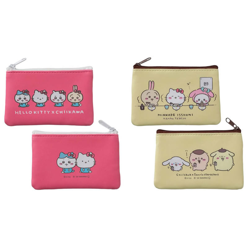ちいかわ×サンリオキャラクターズ 2個セットポーチ(ハローキティ×ちいかわ)