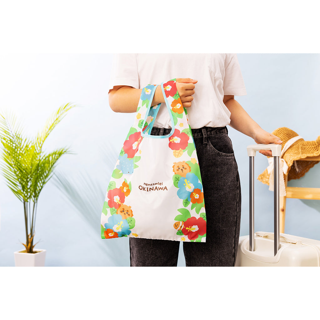 Chiikawa Shisa의 기념품 Yaga -San Pokettable Eco Bag (Hibiscus)