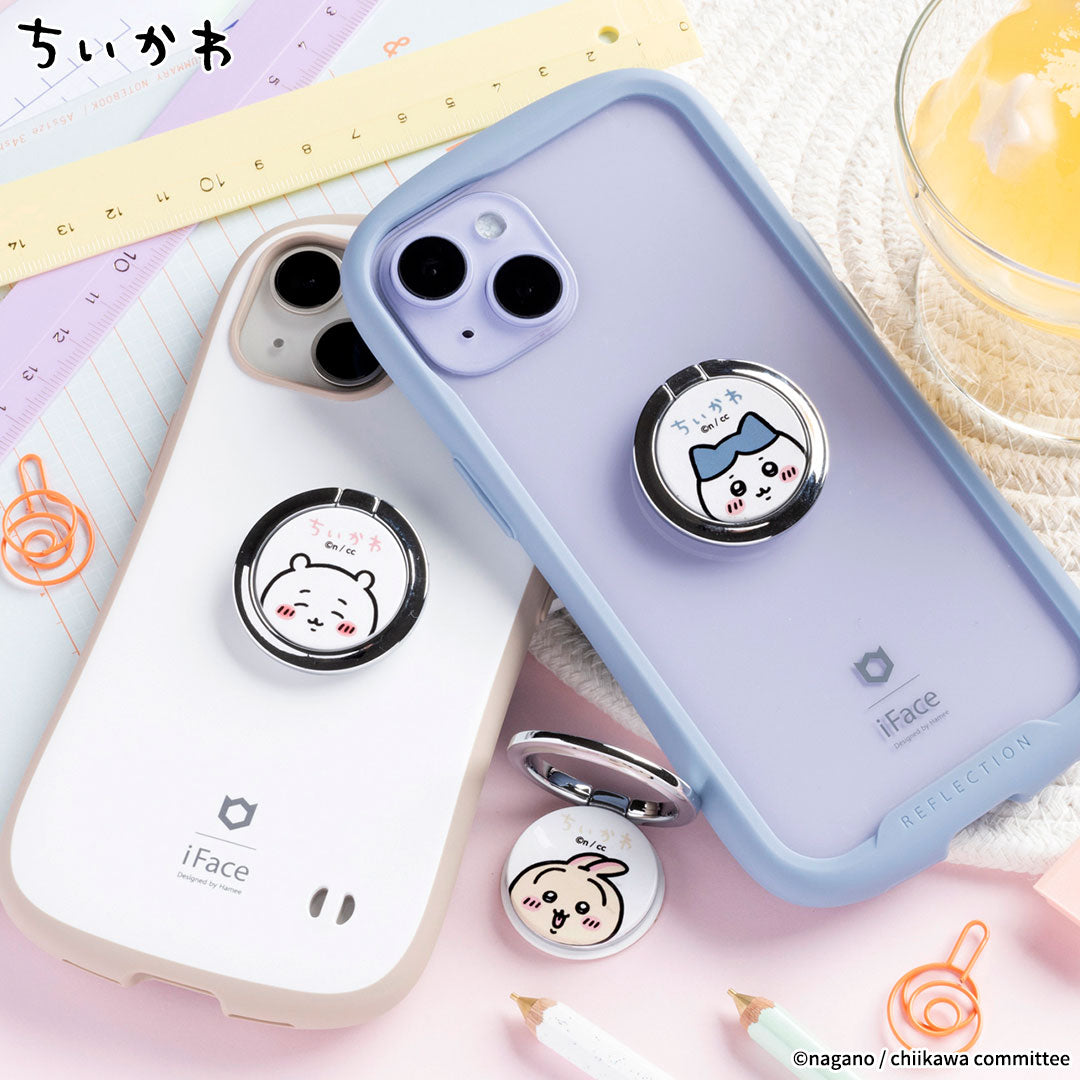 ちいかわ iFace Finger Ring Holder フラットタイプ（うさぎ/アップ）