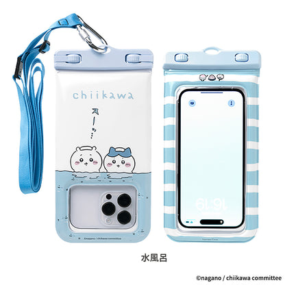 ちいかわ DIVAID フローティング防水ケース ショルダーストラップ付き（水風呂）