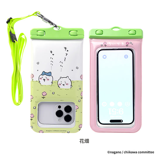 ちいかわ DIVAID フローティング防水ケース ショルダーストラップ付き（花畑）