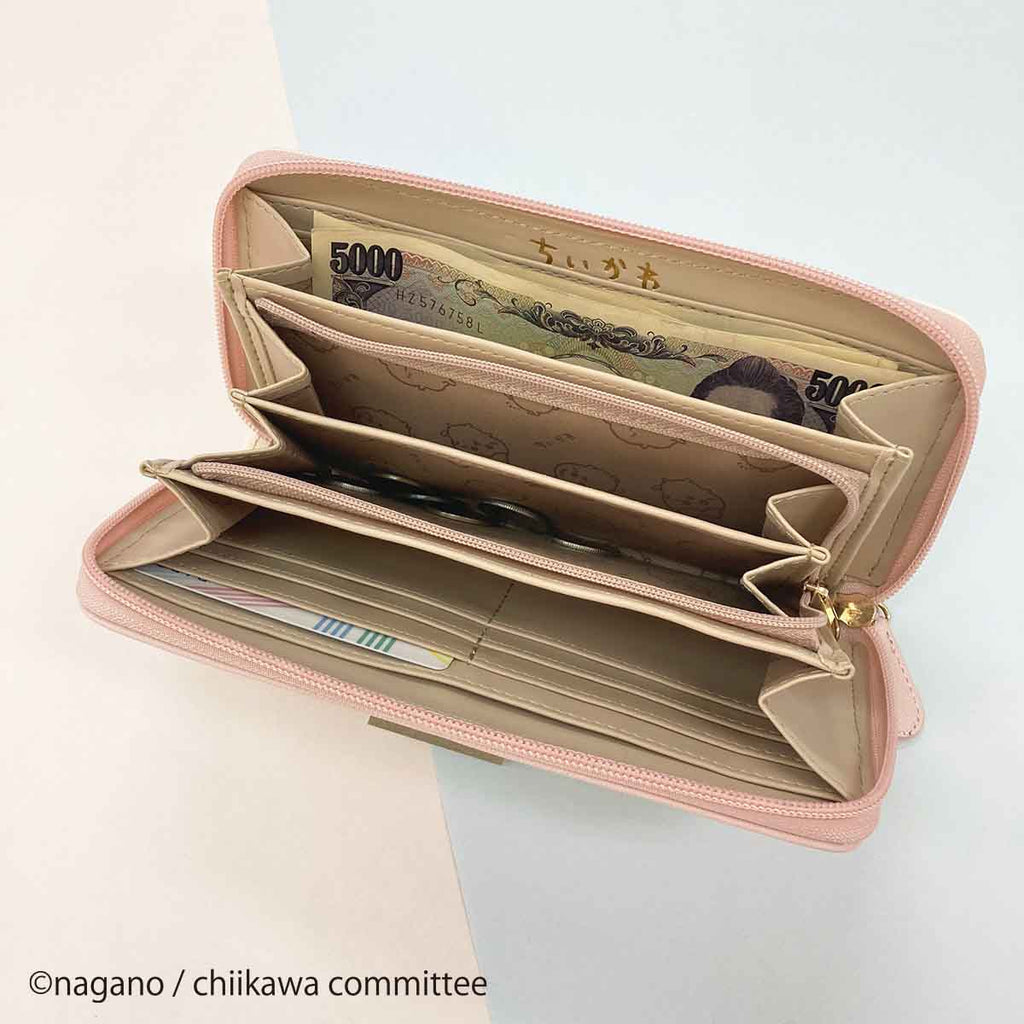 Chiikawa Badge Round Long Wallet (Hachiware)