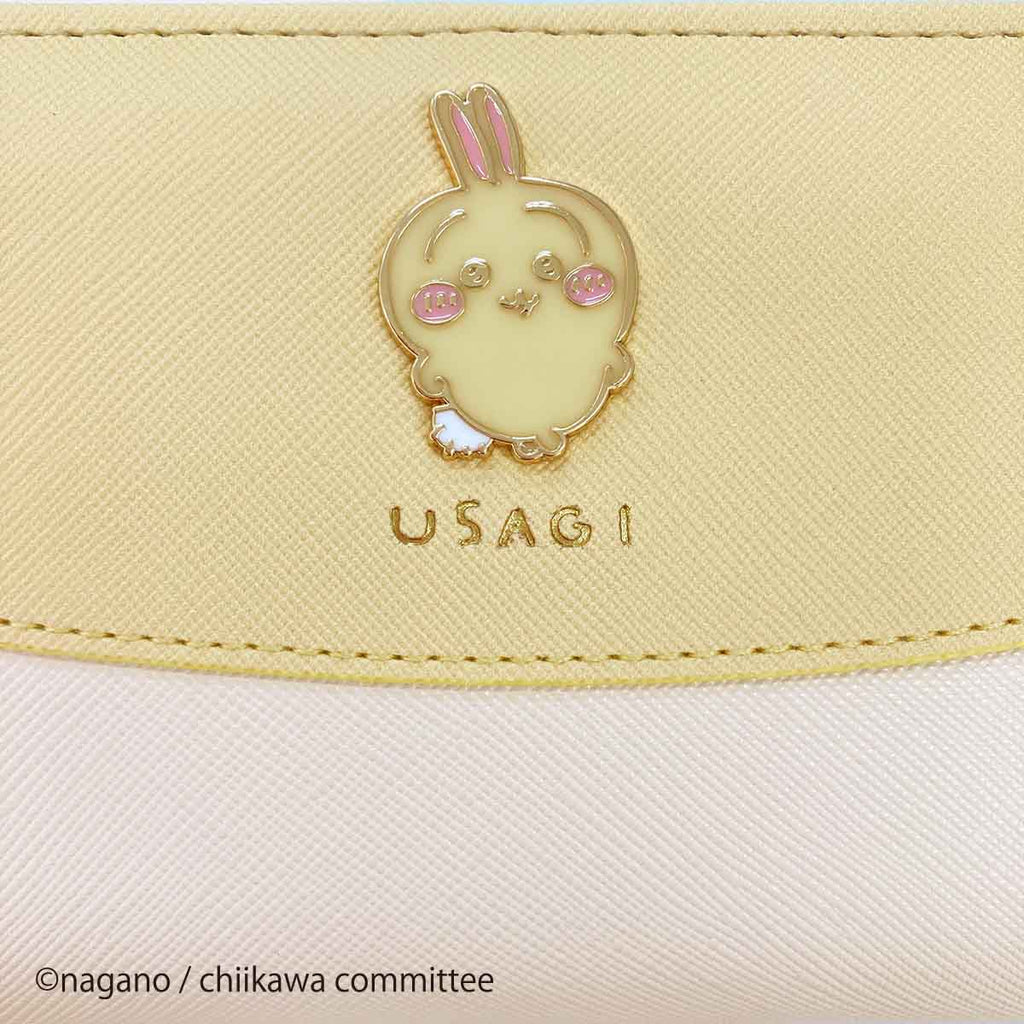 Chiikawa Badge Round Long Wallet (Rabbit)