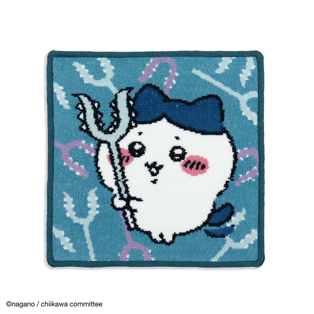 ちいかわ シェニール織タオルハンカチ（さすまた ブルー）