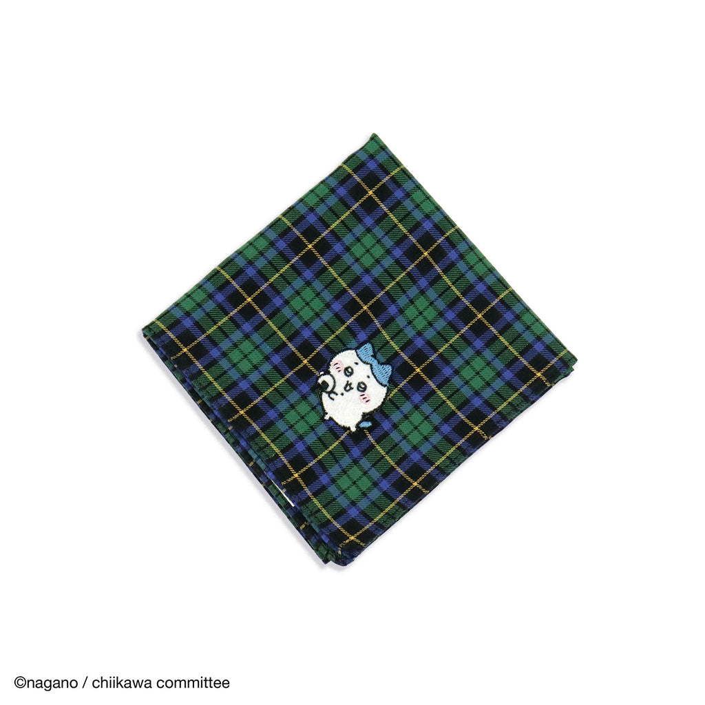 Chikawa 직물 손수건 (Tartan Check B Green)