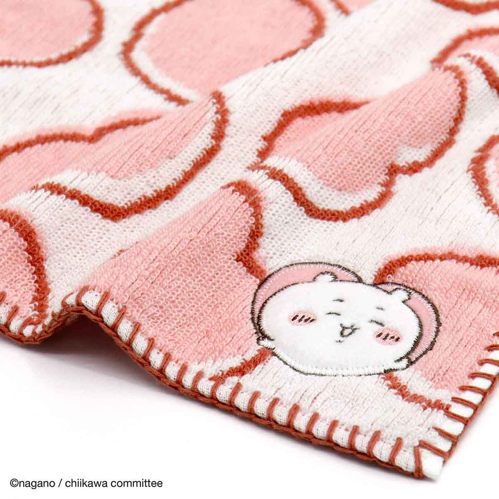 Chiikawa Towel Handkerchief (Heart Pink)