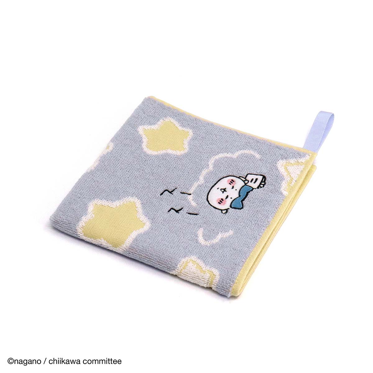 ちいかわ ループ付きウォッシュタオル（すやぁ ブルー）