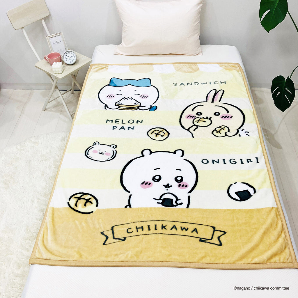 Chiikawa Junior Size Blanket (Onigiri and Bread)