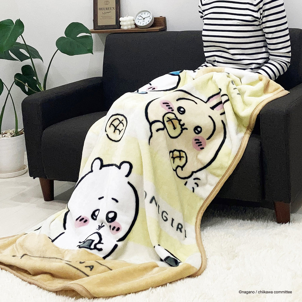 Chiikawa Junior Size Blanket (Onigiri and Bread)