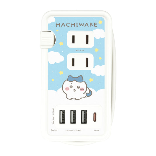 치이카와 USB/Type-C 포함 AC탭 (하치와레)