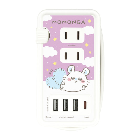 치이카와 USB/Type-C 포함 AC탭 (모몽가)