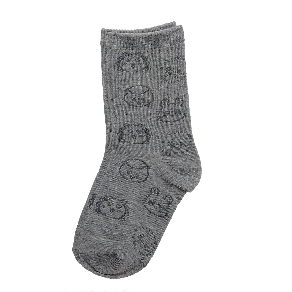 Chiikawa Crew Socks (Sub Characters Face All-Over Pattern) Kids' Size