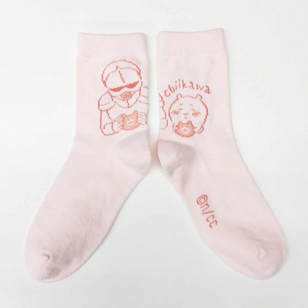 Chiikawa Room socks 2P set (Chiikawa Off -white / pink) for ladies