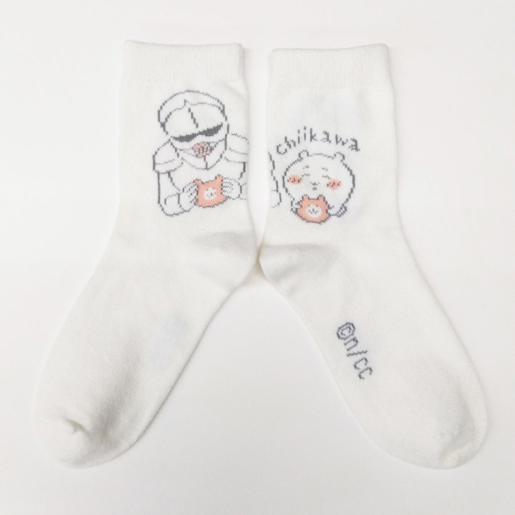 Chiikawa Room socks 2P set (Chiikawa Off -white / pink) for ladies