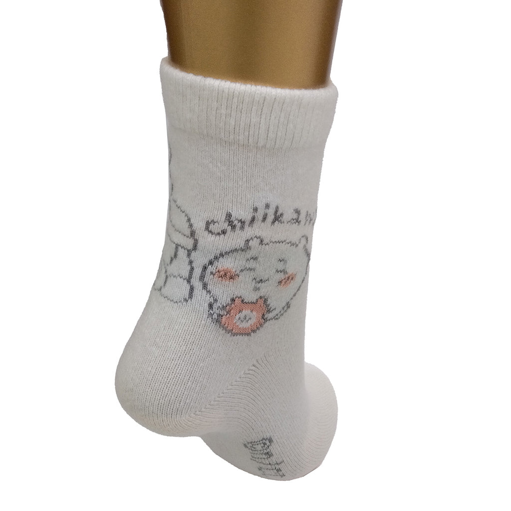 Chiikawa Room socks 2P set (Chiikawa Off -white / pink) for ladies