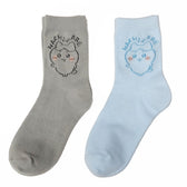 Chiikawa Room Socks（Hachiware萨克斯管灰色）2对女士