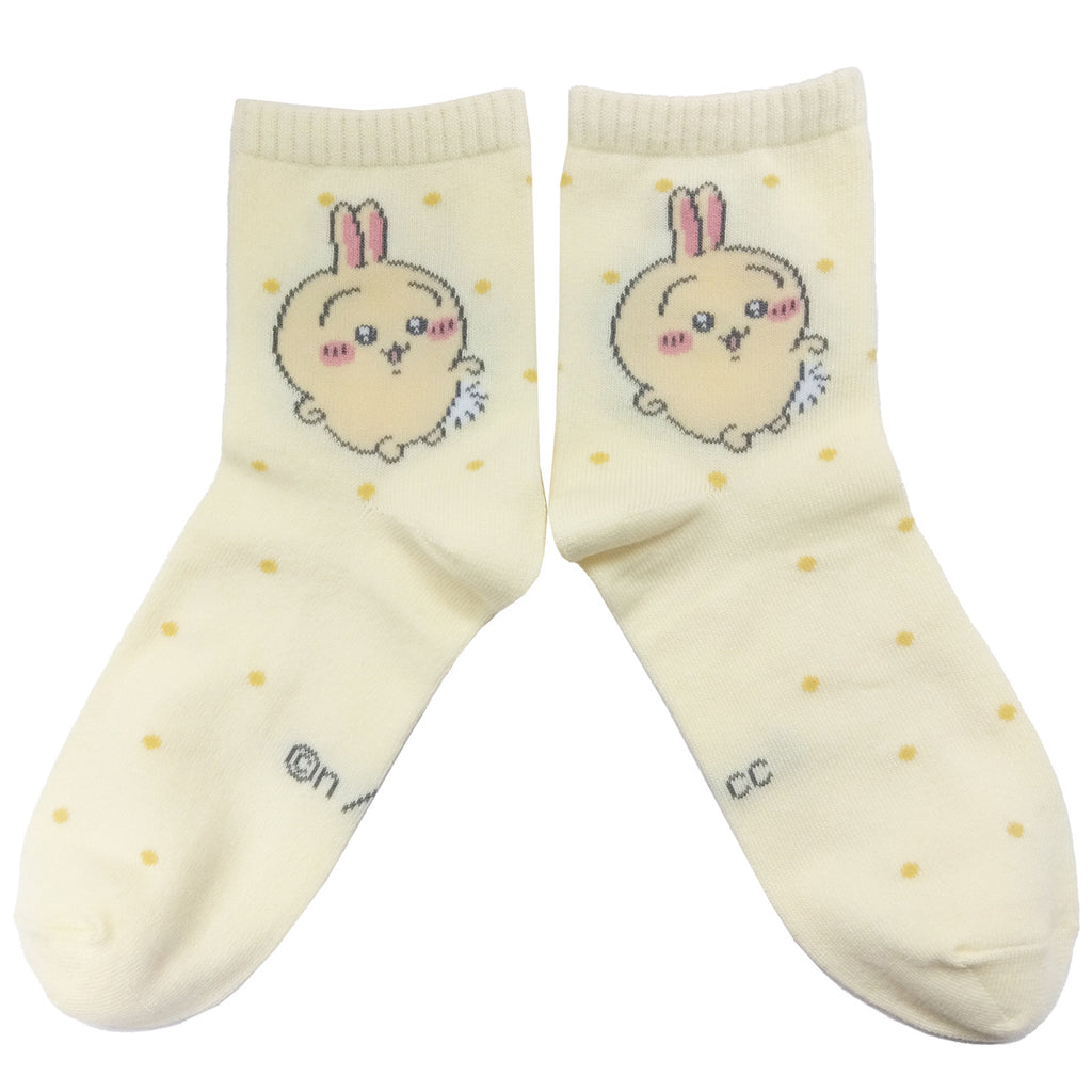 Chiikawa Crew Socks (Rabbit Dot Cream)