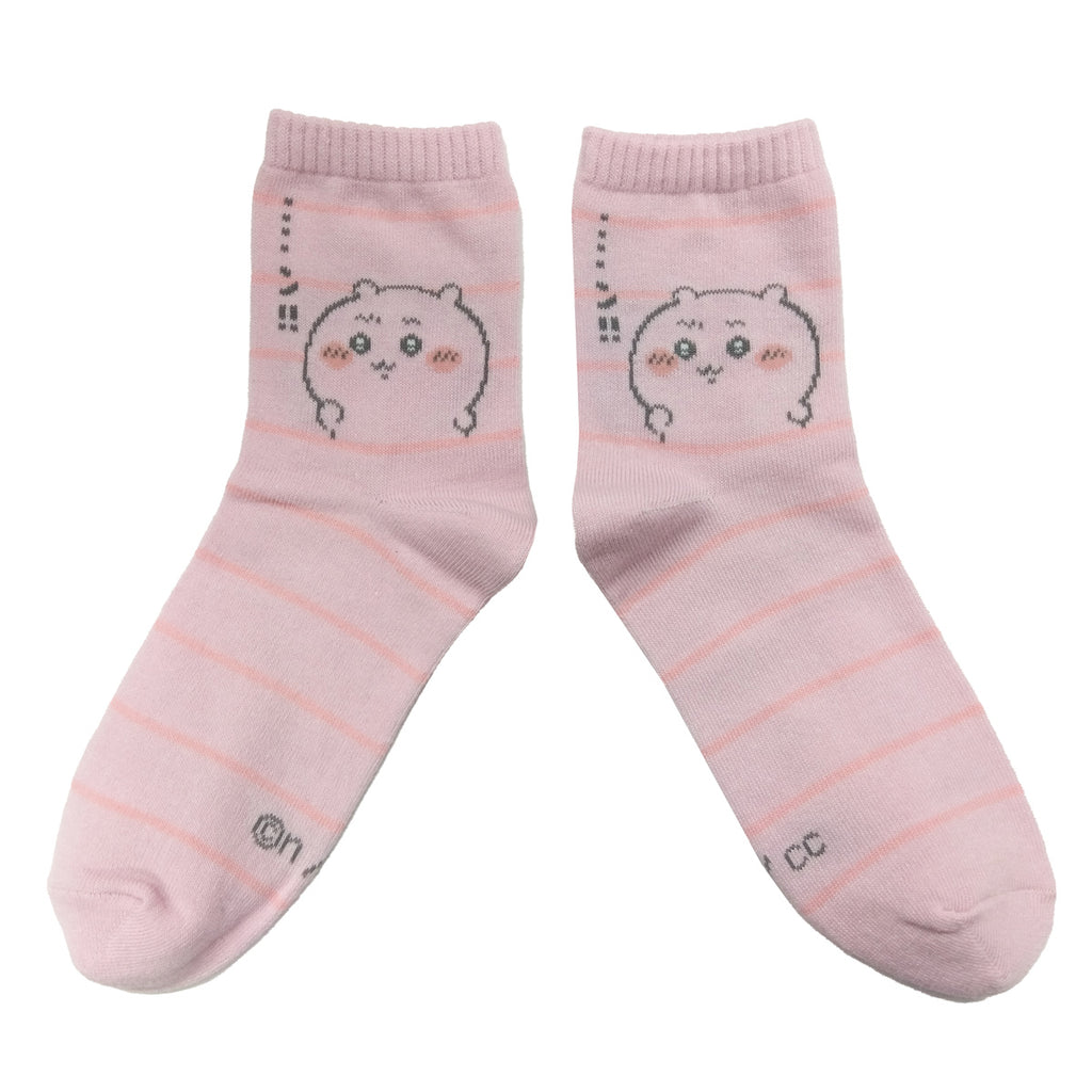 Chiikawa Crew Socks (Chiikawa Judgment Pink)