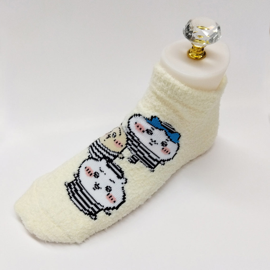 Chiikawa Fudomoko Sneaker Length Socks (Prisoner Cream) For Ladies