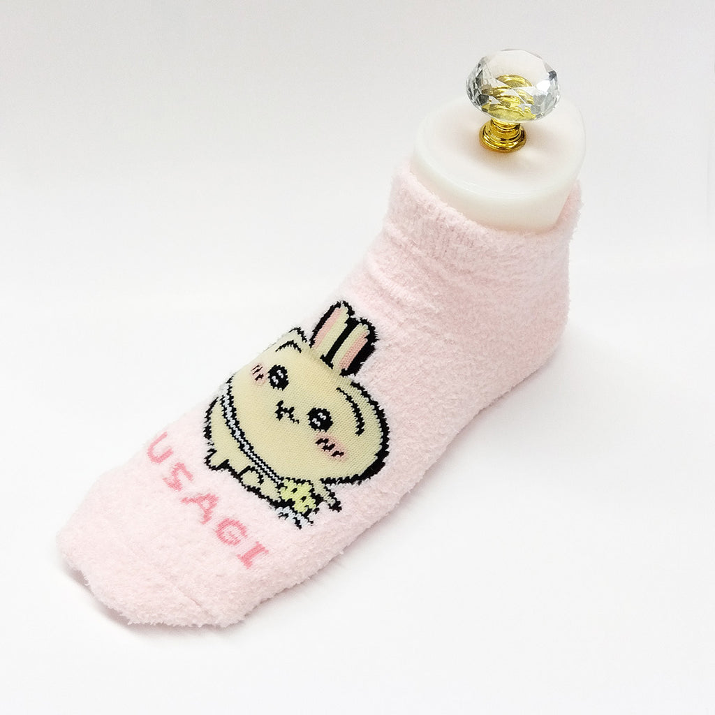 Chikawa Fuwamoko Sneakers Length Socks (Rabbit Pink) For Ladies