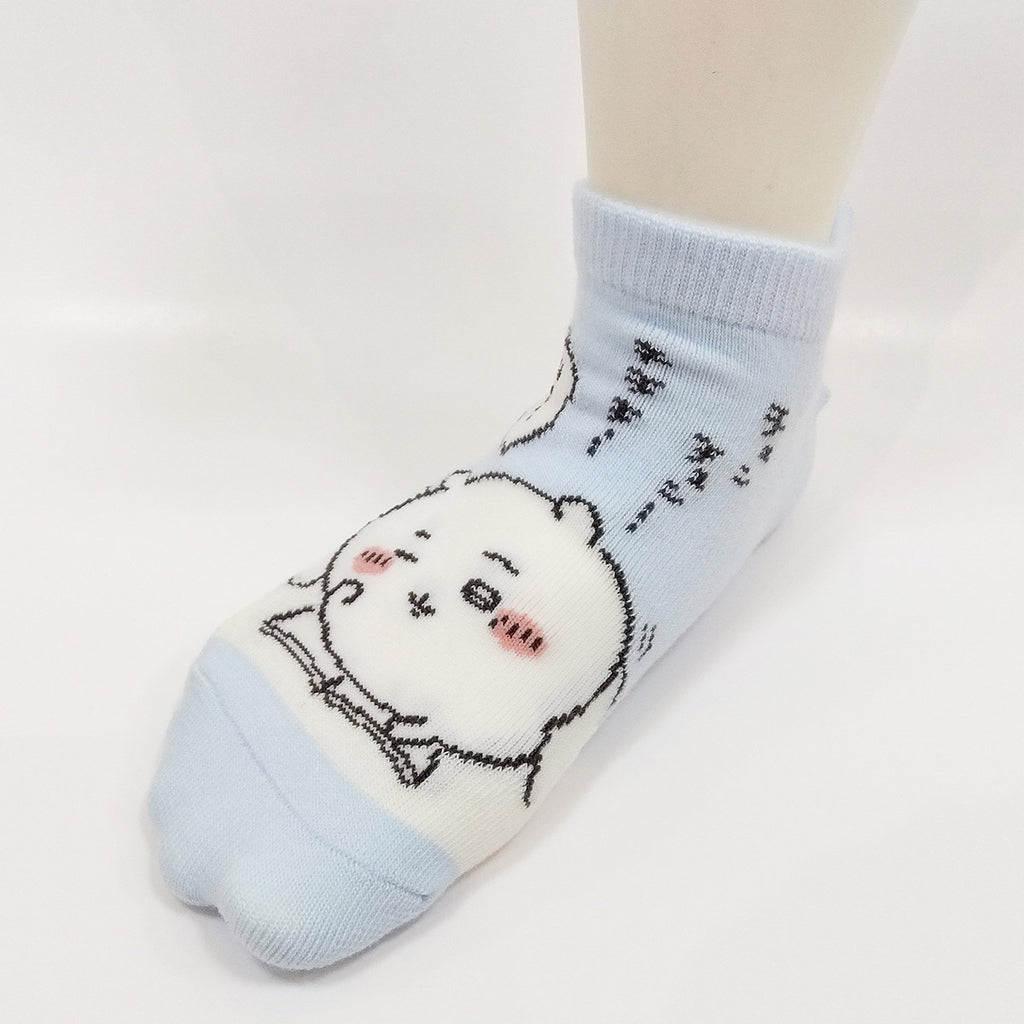 Chiikawa Sneaker Length Socks (Chikawa Sleeping) For Kids