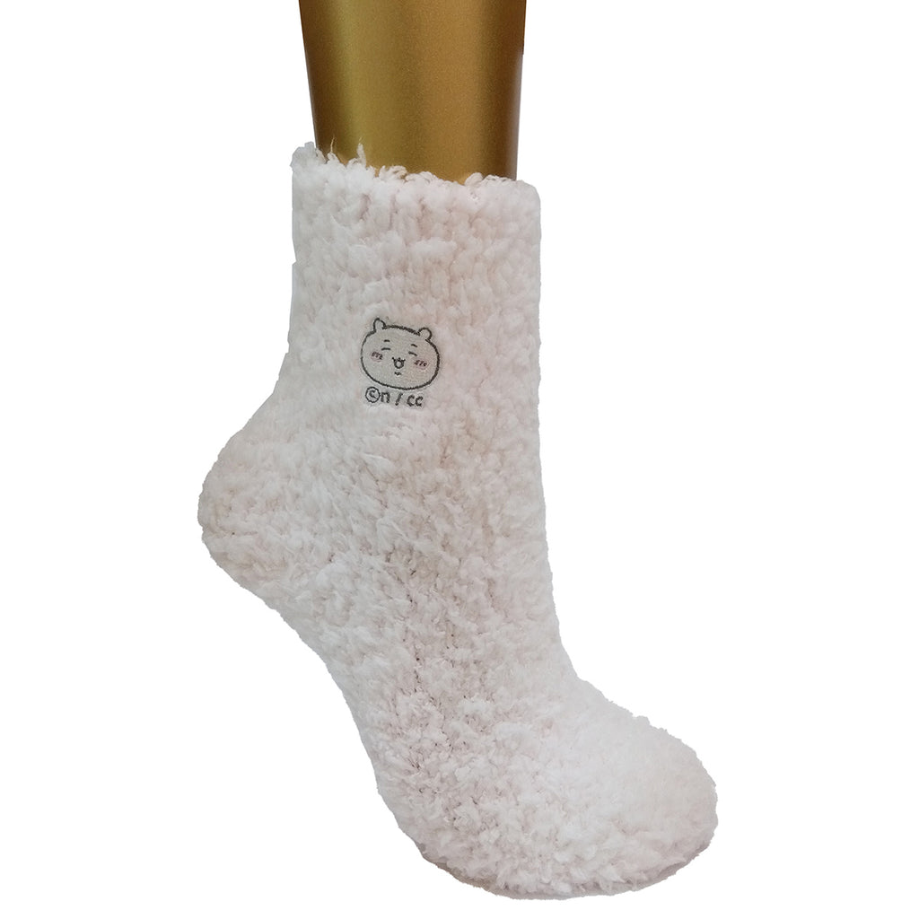 Chiikawa Mokomoko crew socks (Chiikawa Pink) For ladies