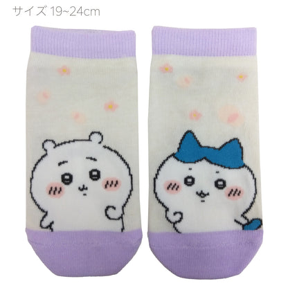 ちいかわ スニーカー丈ソックス（ちいかわハチワレ左右）