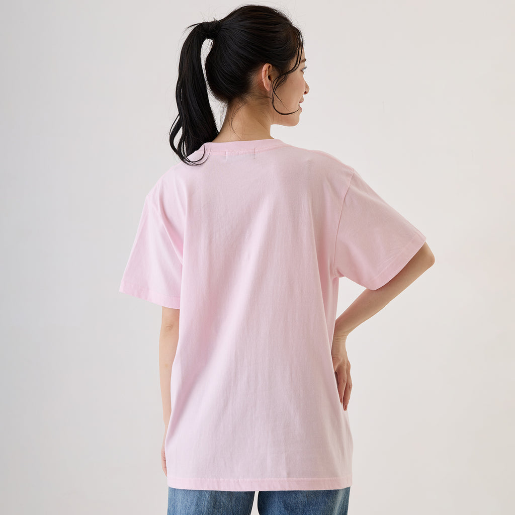 ちいかわ お出かけ楽しみ！な Tシャツ ちいかわと傘 ライトピンク