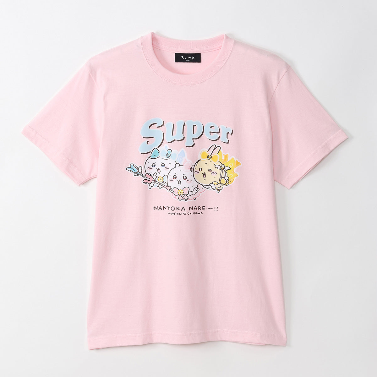 치이카와 초매지컬 치이카와 T셔츠 Super NANTOKA NARE～!! 베이비 핑크