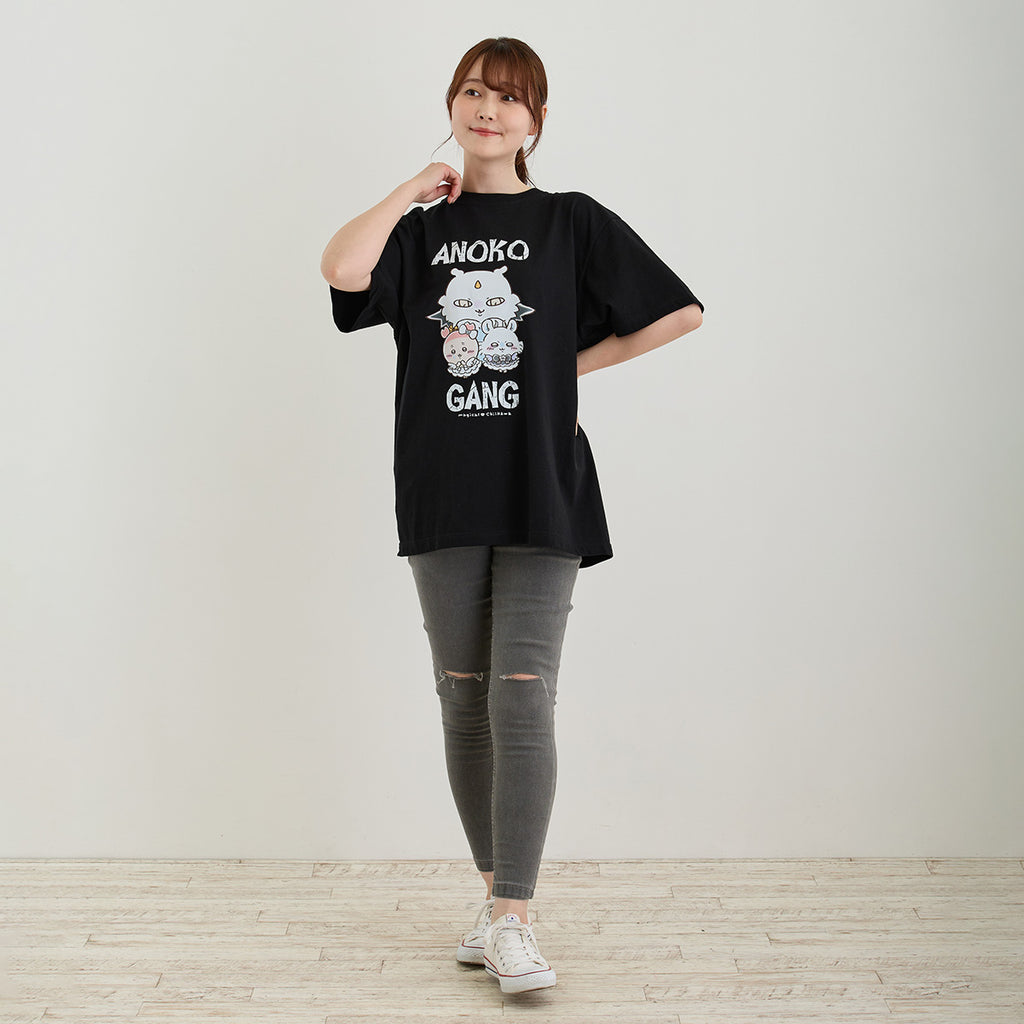 ちいかわ 超まじかるちいかわ Tシャツ ANOKO GANG ブラック