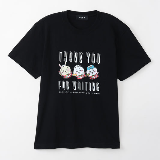 吉伊卡哇 吉伊卡哇餐廳 T恤 THANK YOU FOR WAITING 黑色