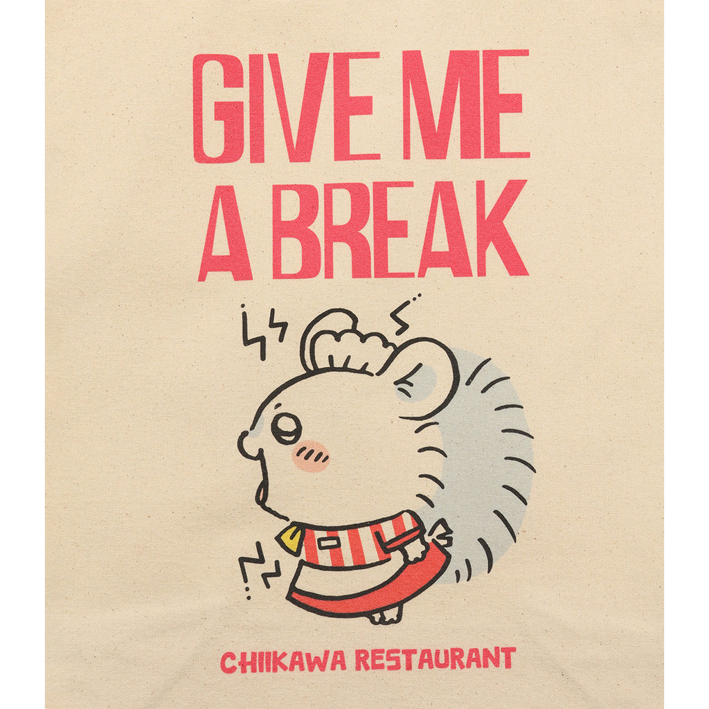 Chikakawachi Ikawa Restaurant Tote Bag Give Me a Break Natural