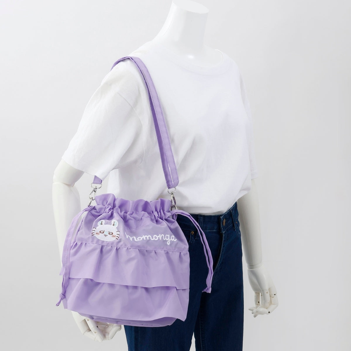 ちいかわ フリルショルダーバッグ モモンガ パープル