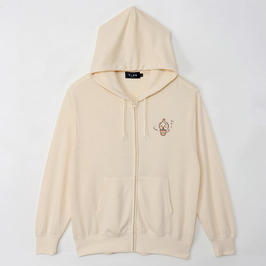 ちいかわ ZIPパーカー ウラヤハボウズ クリーム