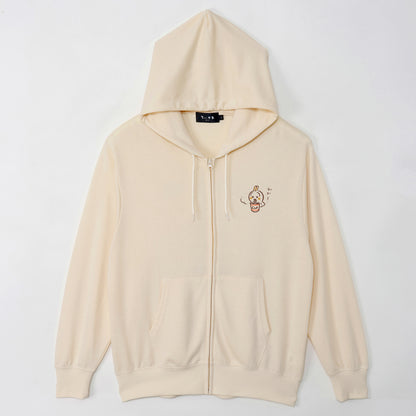 치이카와 ZIP 후드티 우라야하보우즈 크림