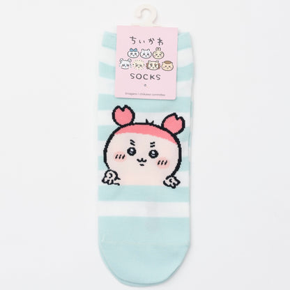 ちいかわ クルーソックス 古本屋ピース サックスボーダー
