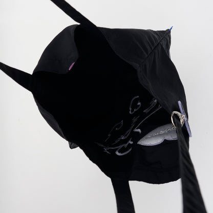 Chiikawa Embroidered ToteBag MomongaHeart Black (with embroideryKey ring) 